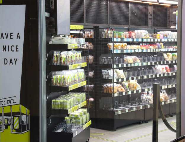 内装工事が不要で、什器を設置するだけで無人店舗を出店可能